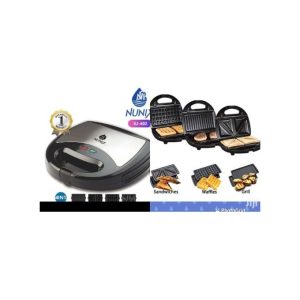 Nunix 4in1 Non Stick Sandwich Maker- Bread Toaster Waffle Doughnut