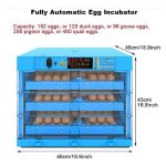 Auto Egg Poultry Incubator Uses Electricity Or Battery  192eggs