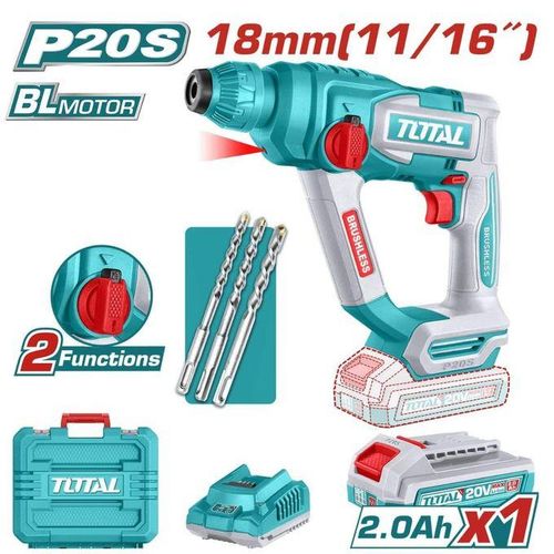 TOTAL TRHLI201881 Cordless Rotary Hammer 20V
