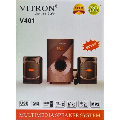 Vitron V401 2.1 Inch Theater Multi Media Sub Woofer Speaker System WITH Bluetooth - AD/DC- 5000W