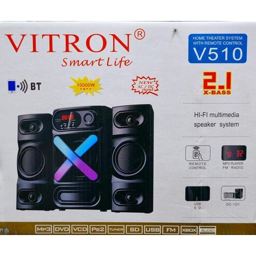 Vitron V-510 Subwoofer System 3.1CH 10000wts BT/FM