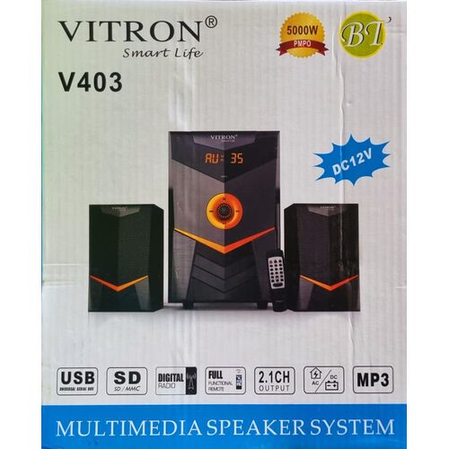 Vitron V403 2.1 Inch Theater Multi Media Sub Woofer Speaker System WITH Bluetooth - AD/DC- 5000W