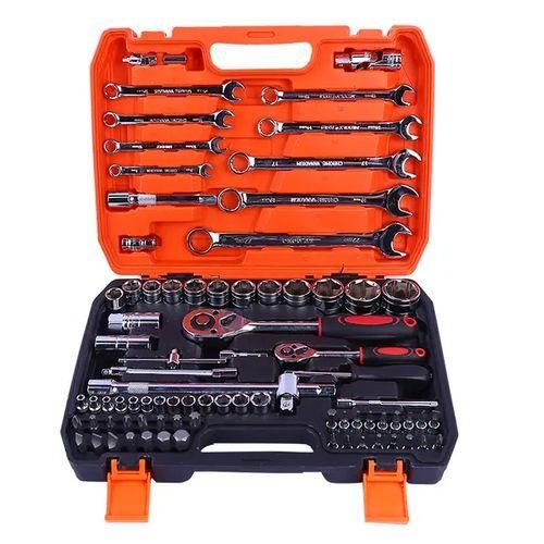 Multifunction Spanner Socket Box Tool Kit Wrench Socket Set 82pc