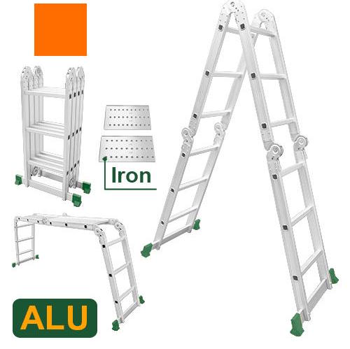JADEVER Aluminium Foldable Ladder 3×4 Steps (3.7m)